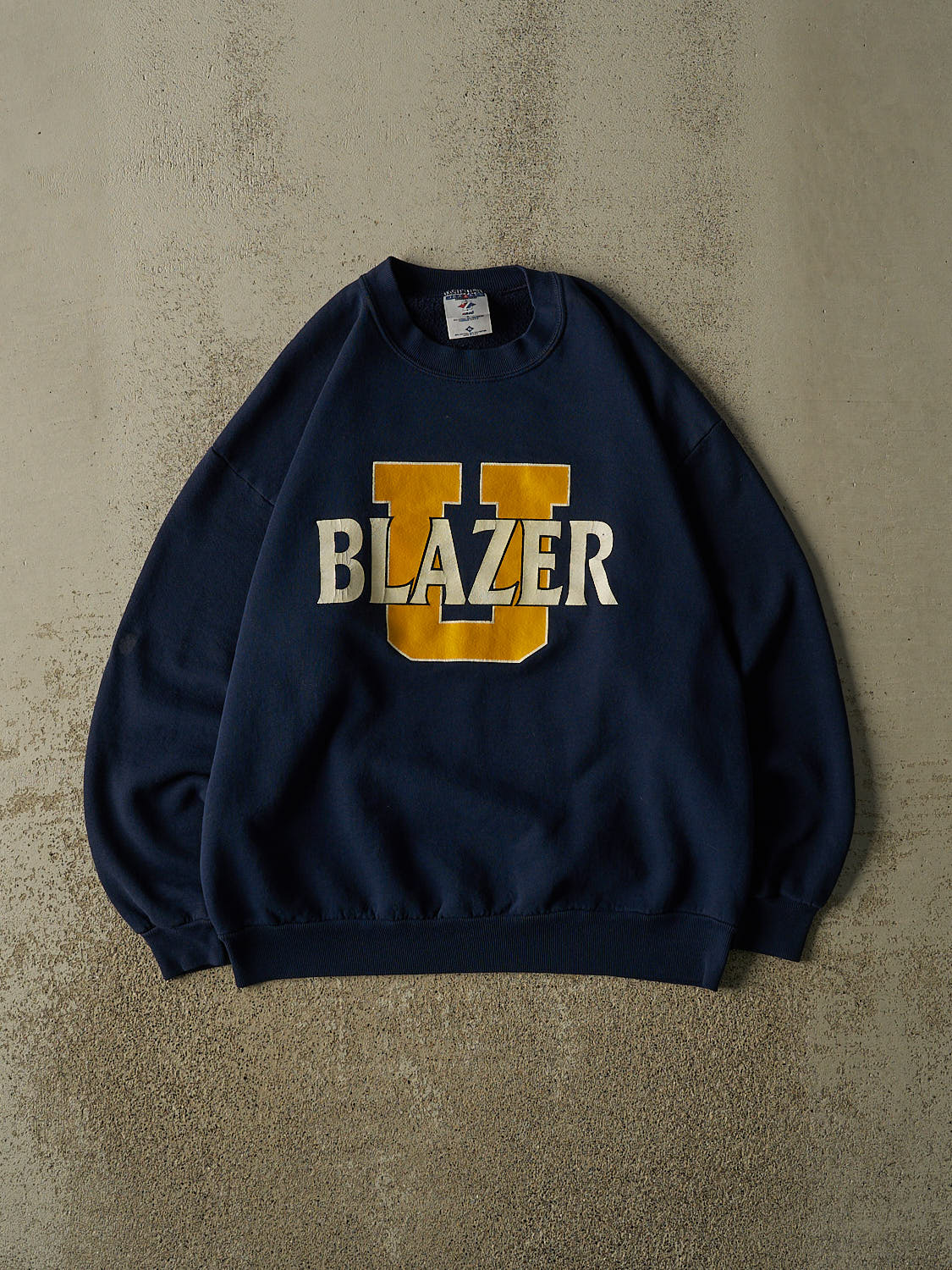 Vintage 90s Navy Blue Blazer Crewneck (L)