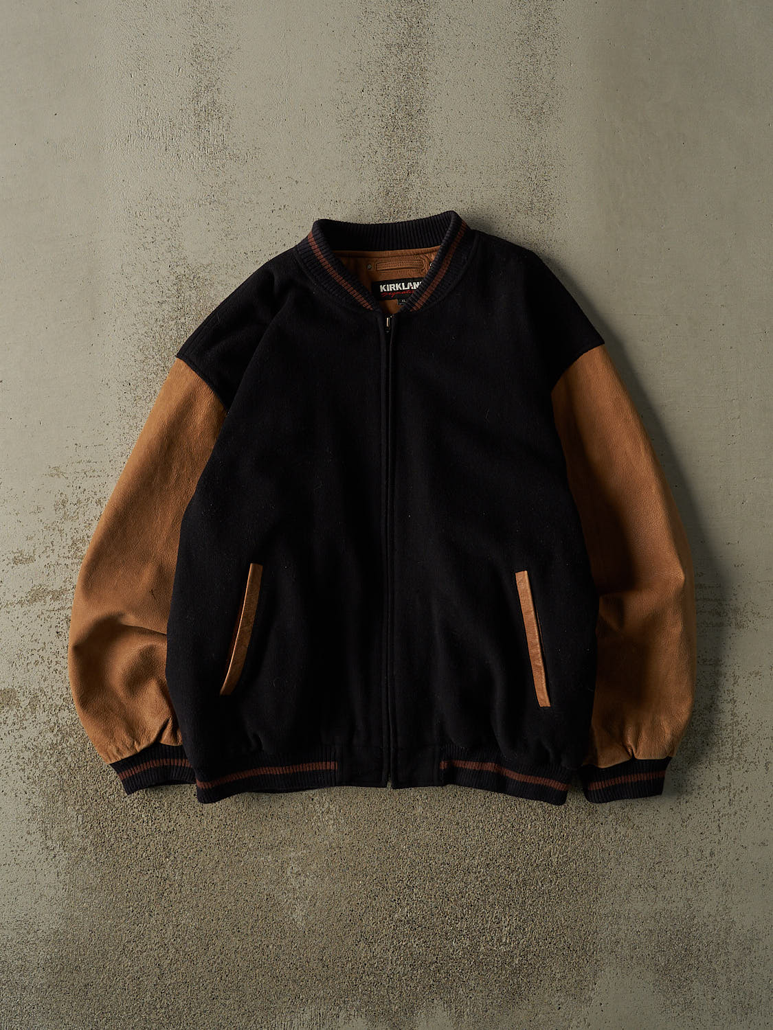 Vintage Y2K Black Wool Varsity Jacket (XL/XXL)