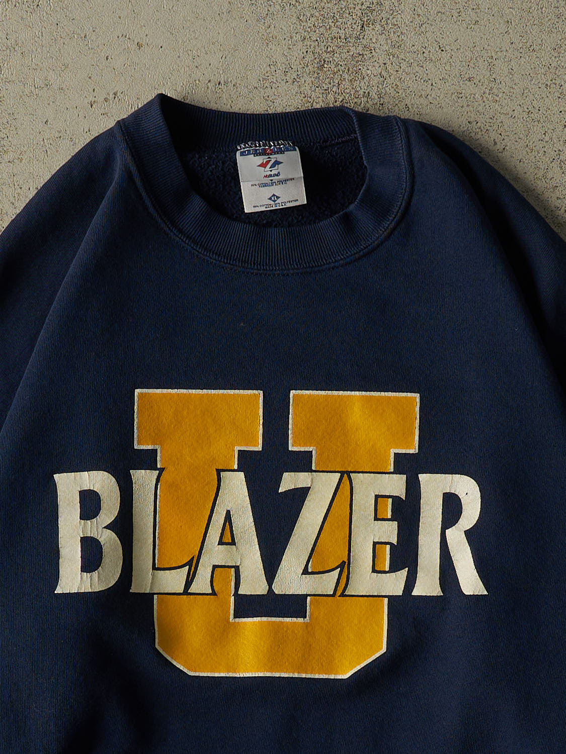 Vintage 90s Navy Blue Blazer Crewneck (L)