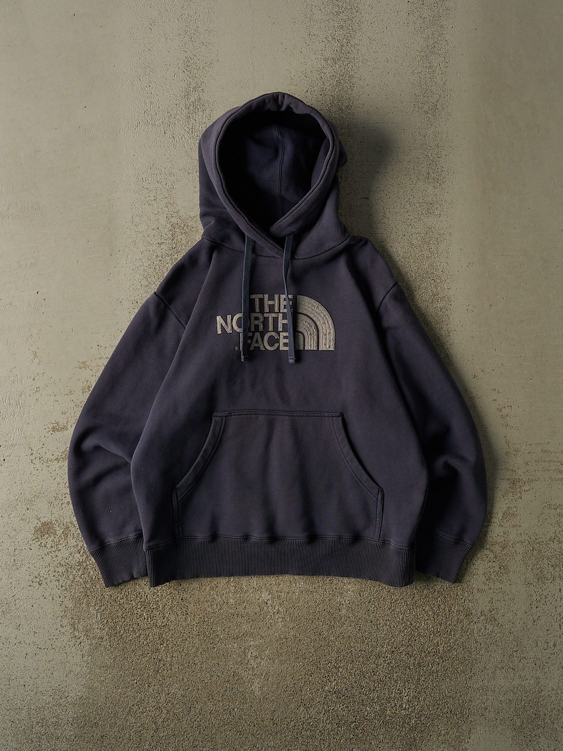Vintage Y2K Navy Blue The North Face Embroidered Hoodie (M)