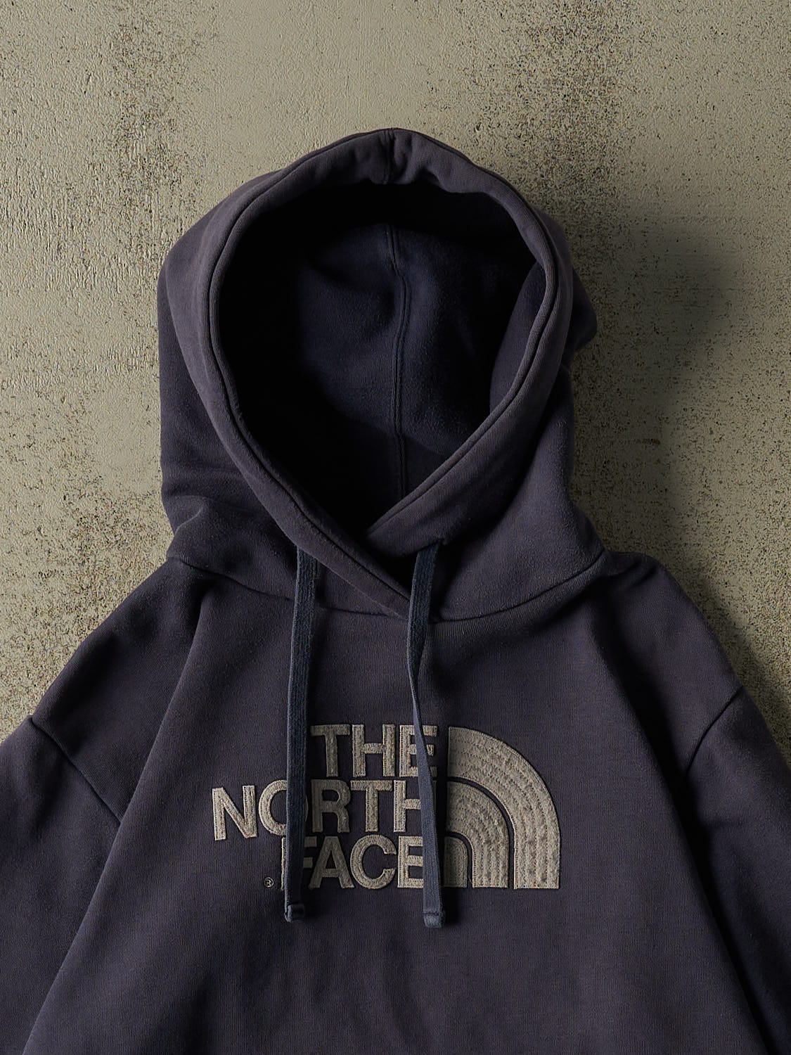 Vintage Y2K Navy Blue The North Face Embroidered Hoodie (M)