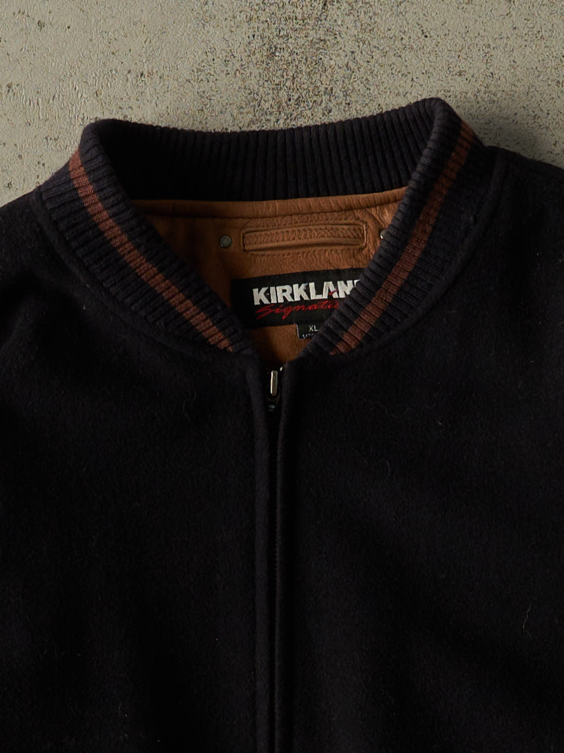 Vintage Y2K Black Wool Varsity Jacket (XL/XXL)