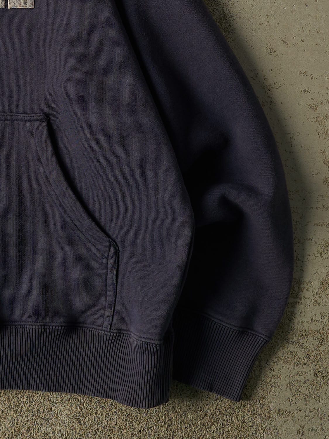 Vintage Y2K Navy Blue The North Face Embroidered Hoodie (M)