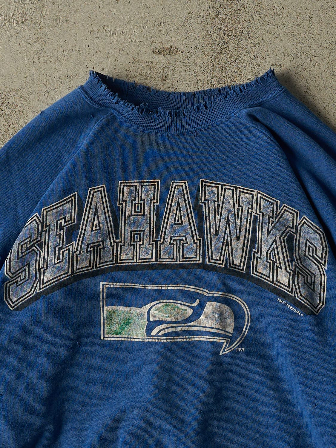 Vintage 90' Blue Seattle Seahawks Crewneck (XS)