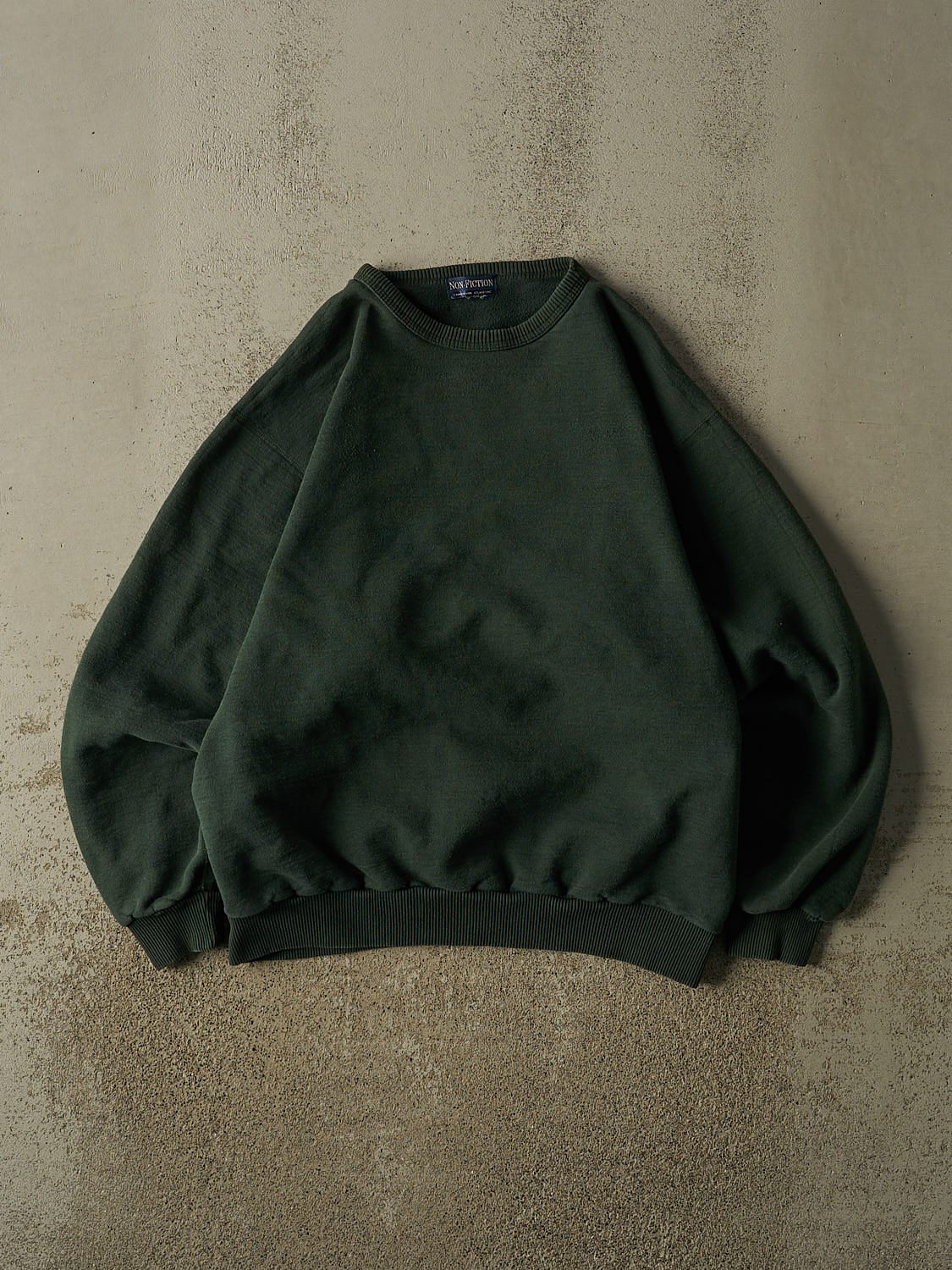 Vintage 90s Green Non Fiction Blank Crewneck (L)