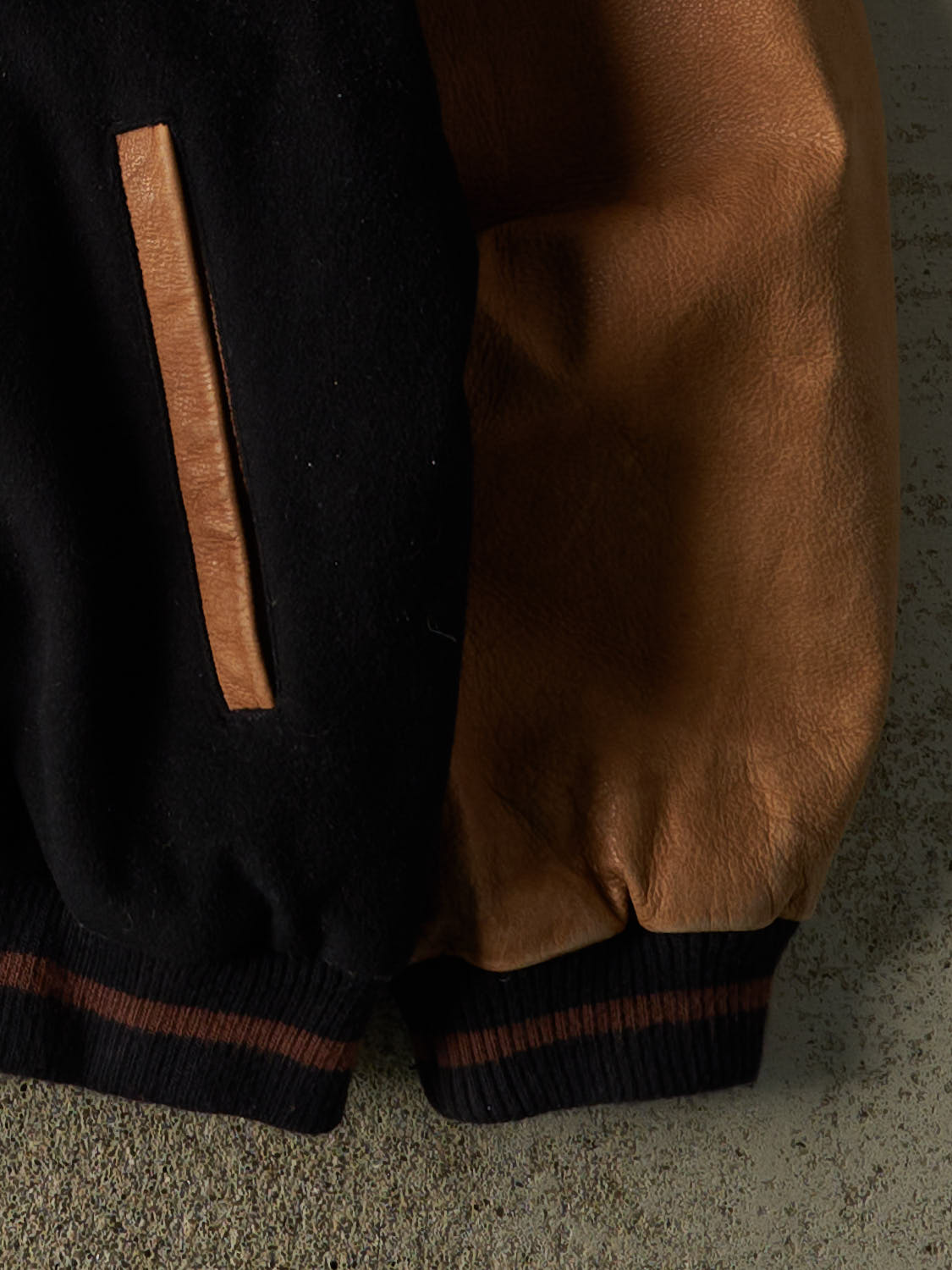 Vintage Y2K Black Wool Varsity Jacket (XL/XXL)