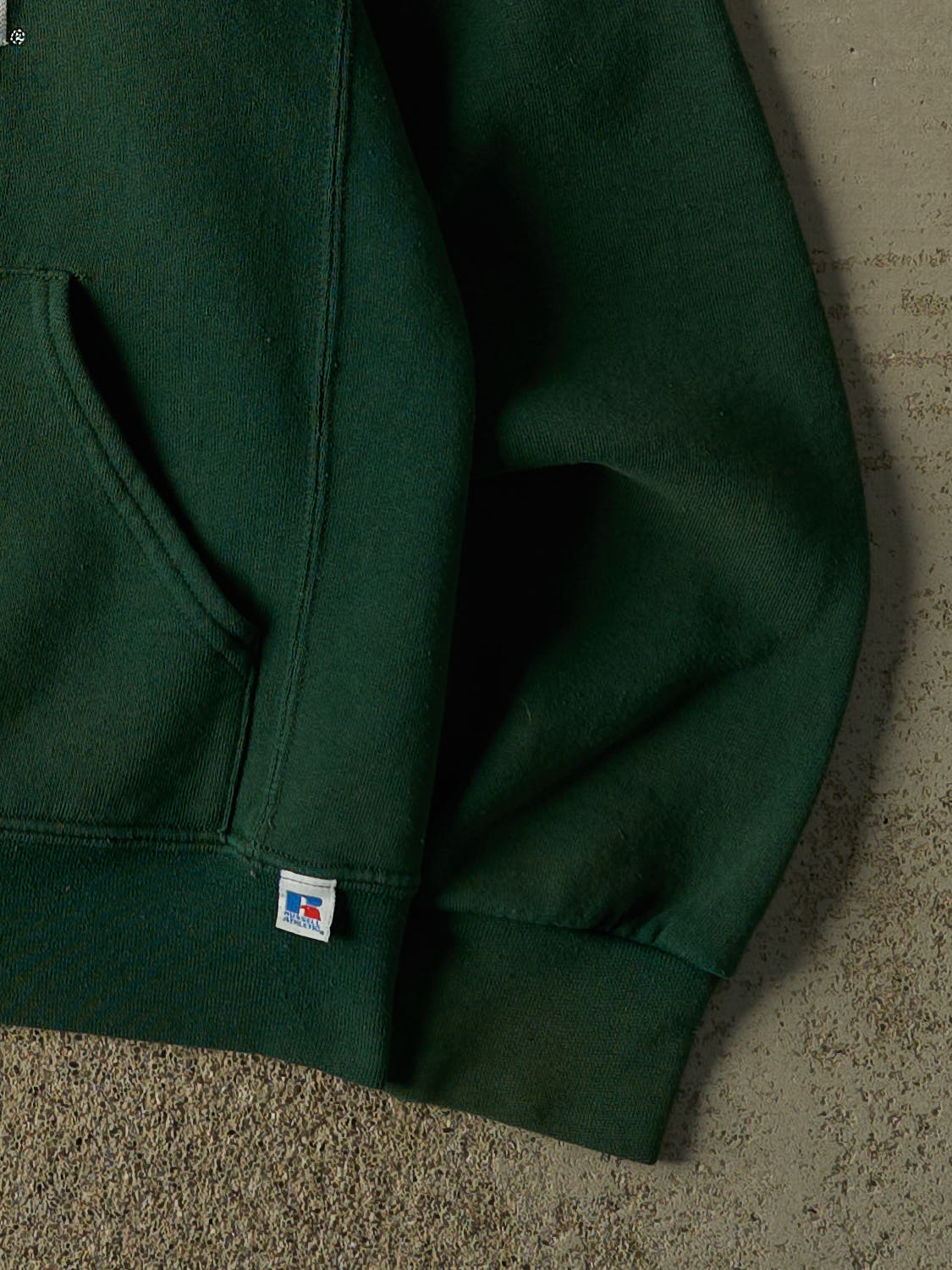 Vintage Y2K Sun Faded Green Russell Athletic Michigan State University Hoodie (XS/S)