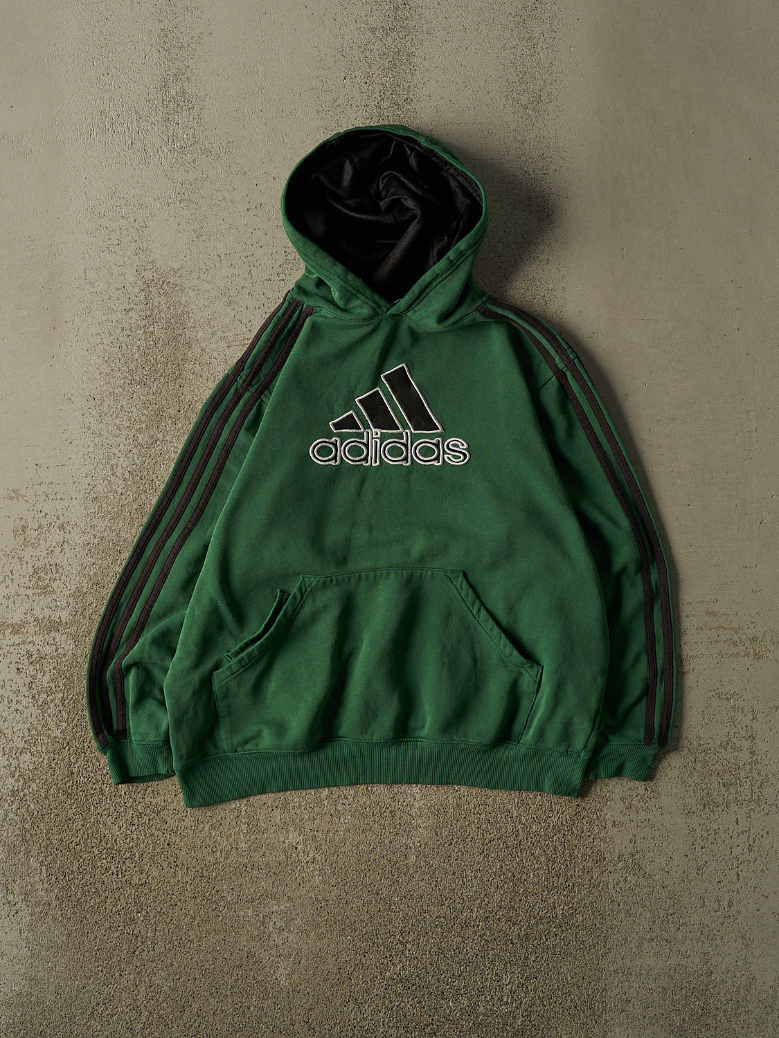 Vintage Y2K Green Adidas Embroidered Hoodie (S/M)