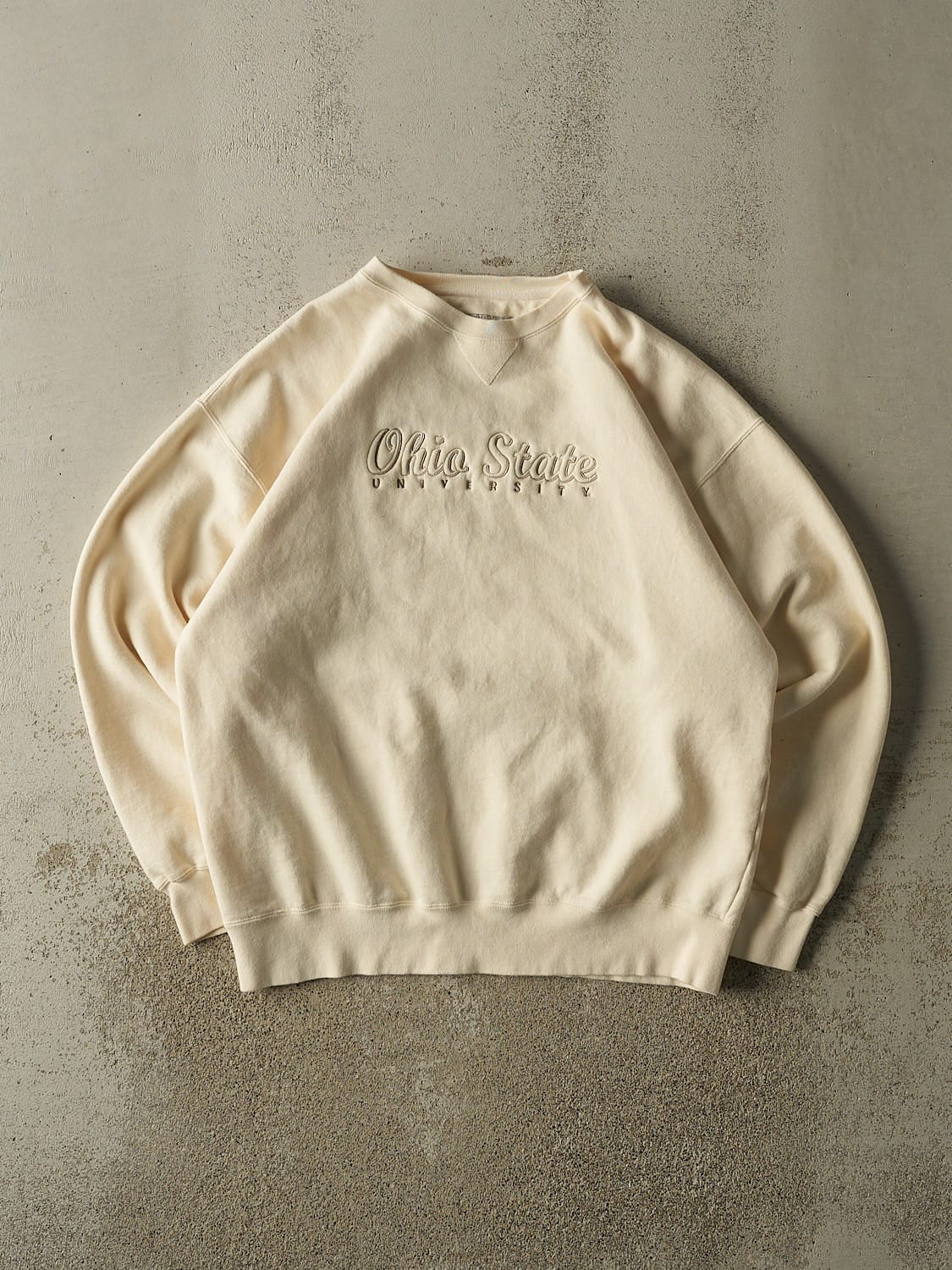 Vintage 90s Beige Ohio State University Crewneck (XXL)