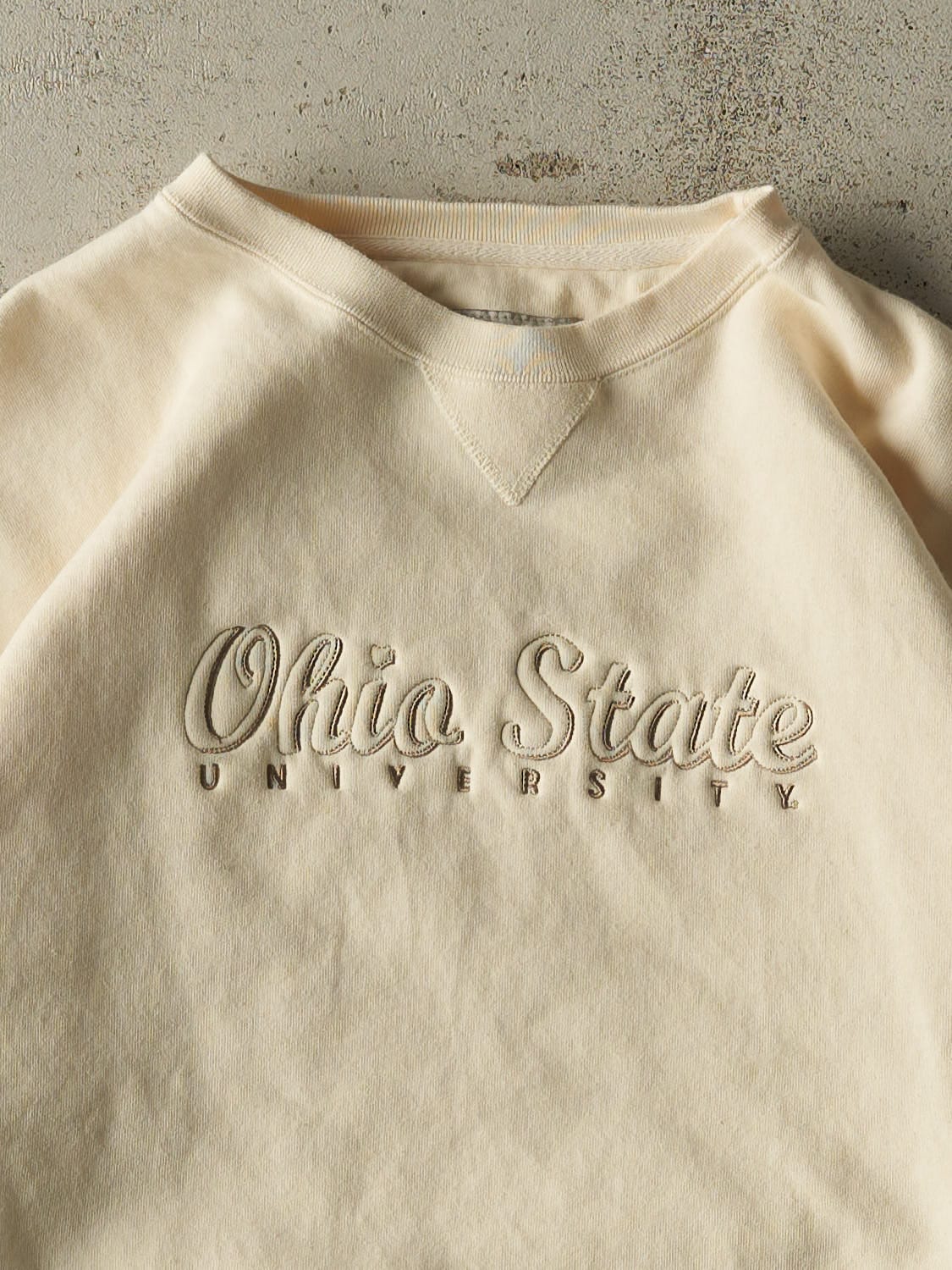 Vintage 90s Beige Ohio State University Crewneck (XXL)