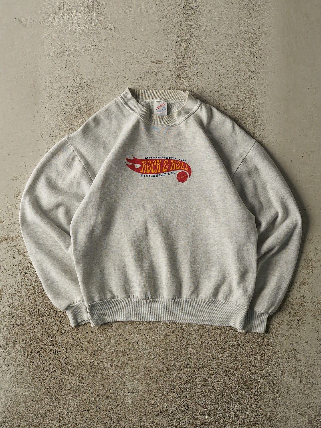 Vintage 90s Grey University of Rock & Roll Crewneck (S)