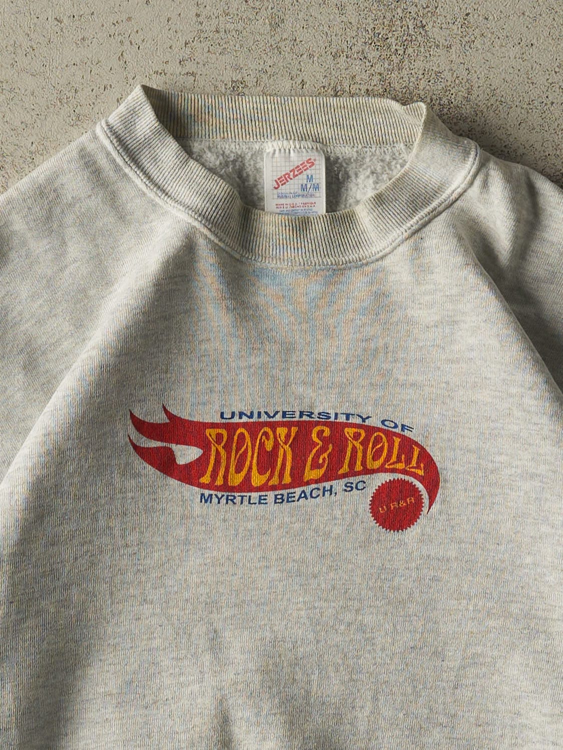 Vintage 90s Grey University of Rock & Roll Crewneck (S)