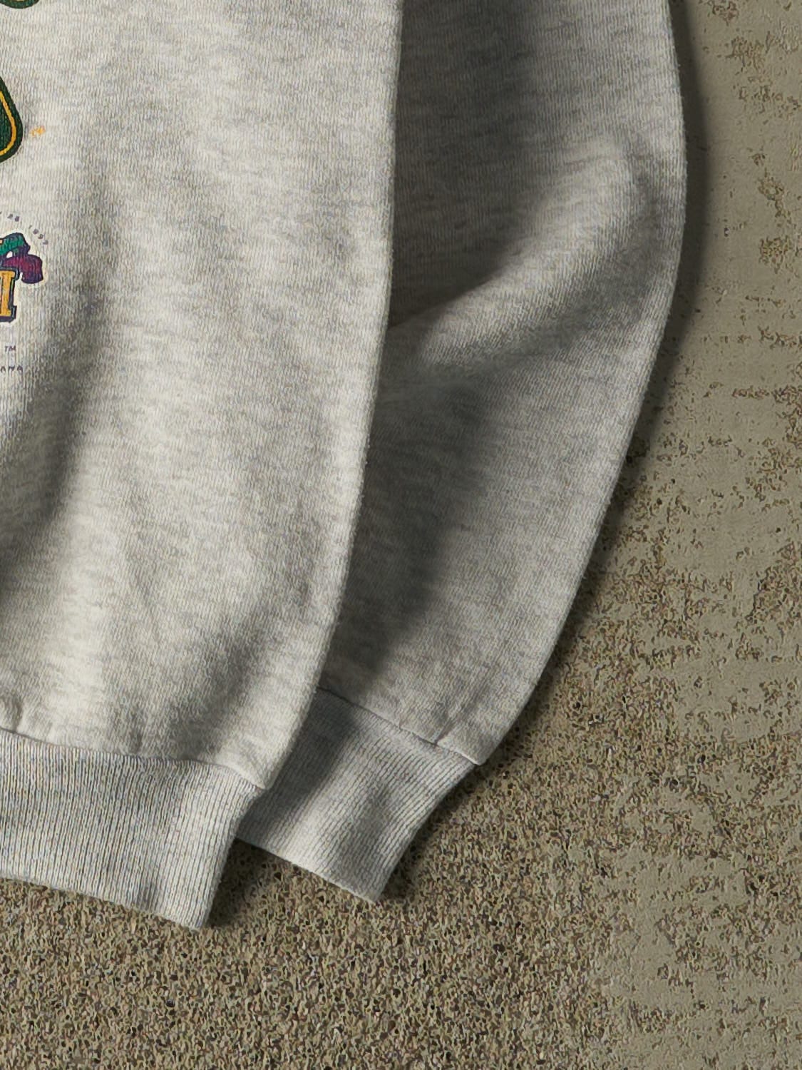 Vintage 97' Heather Grey Green Bay Packers NFC Champions Crewneck (M/L)