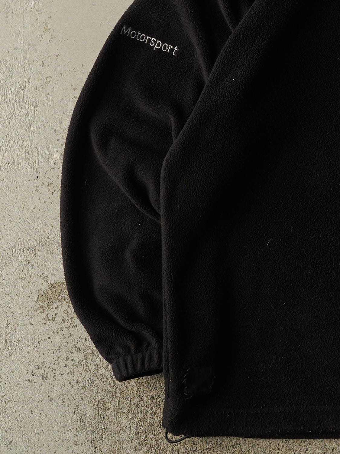 Vintage 90s Black Mercedes Benz Embroidered Quarter Zip Fleece (XL/XXL)