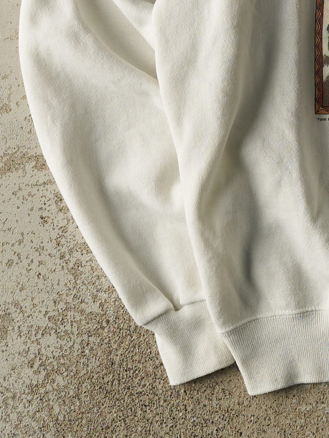 Vintage 90s White Tom Palmore Horse Art Crewneck (M/L)