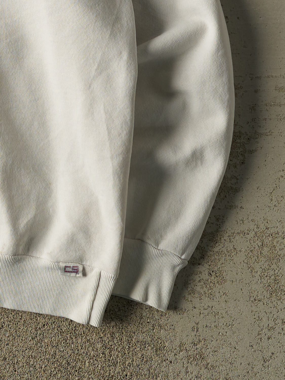 Vintage 90s White Ohio State University Embroidered Crewneck (XL)