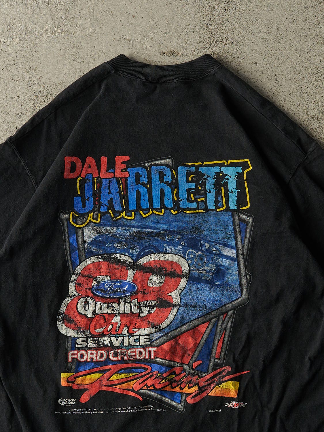 Vintage 90s Black Dale Jarrett Nascar Tee (XL)