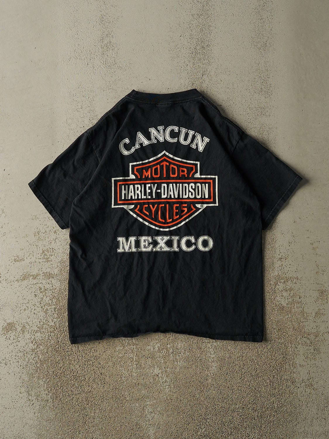 Vintage 90s Black Harley Davidson Cancun Mexico Tee (M/L)