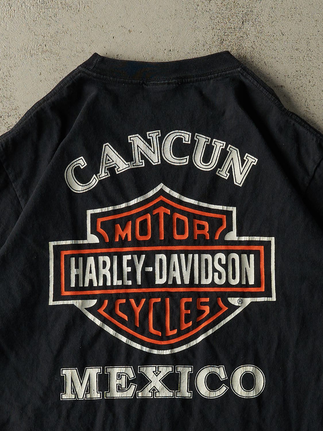 Vintage 90s Black Harley Davidson Cancun Mexico Tee (M/L)