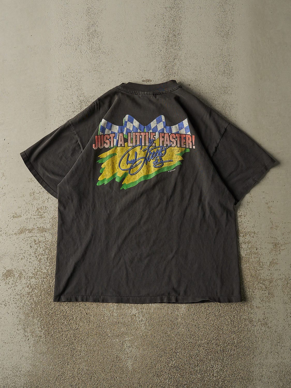 Vintage 96' Black Chad Little John Deere Racing Single Stitch Tee (L/XL)