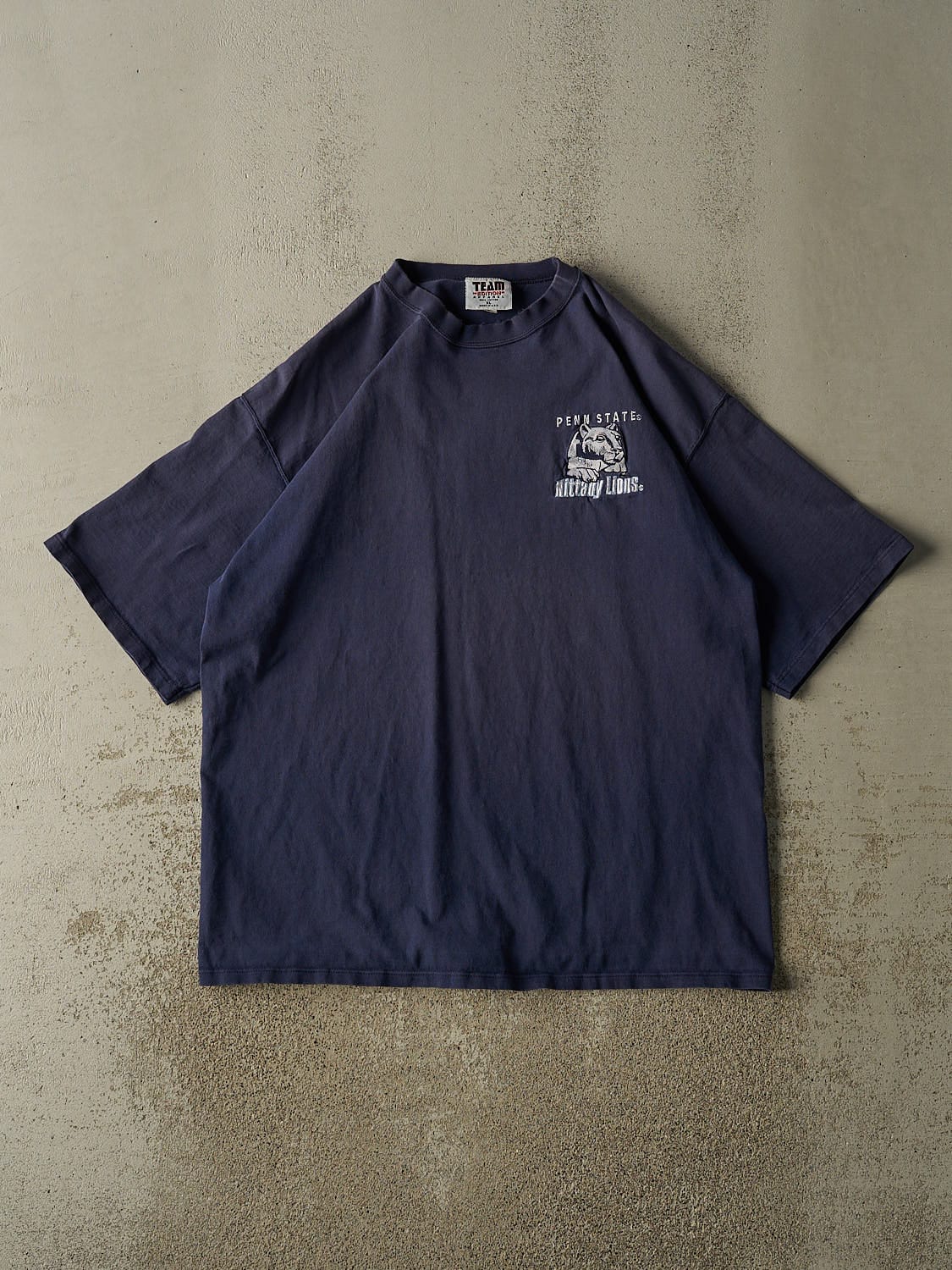 Vintage 90s Navy Blue Penn State Nittany Lions Embroidered Tee (XXL)