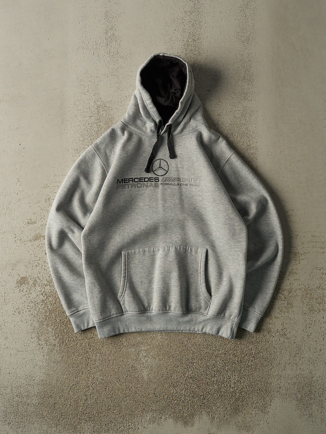 Vintage Y2K Grey Mercedes Benz AMG Formula One Team Hoodie (M/L)