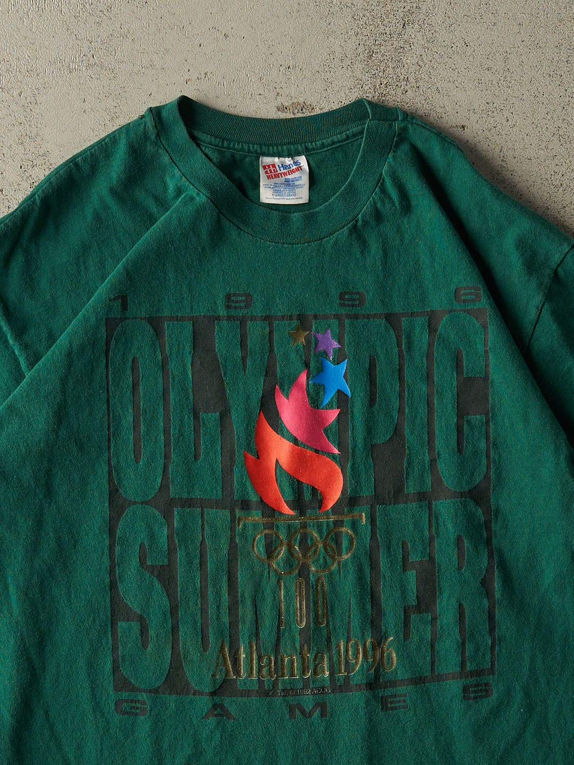 Vintage 96' Green USA Olympic Summer Games Tee (XL)