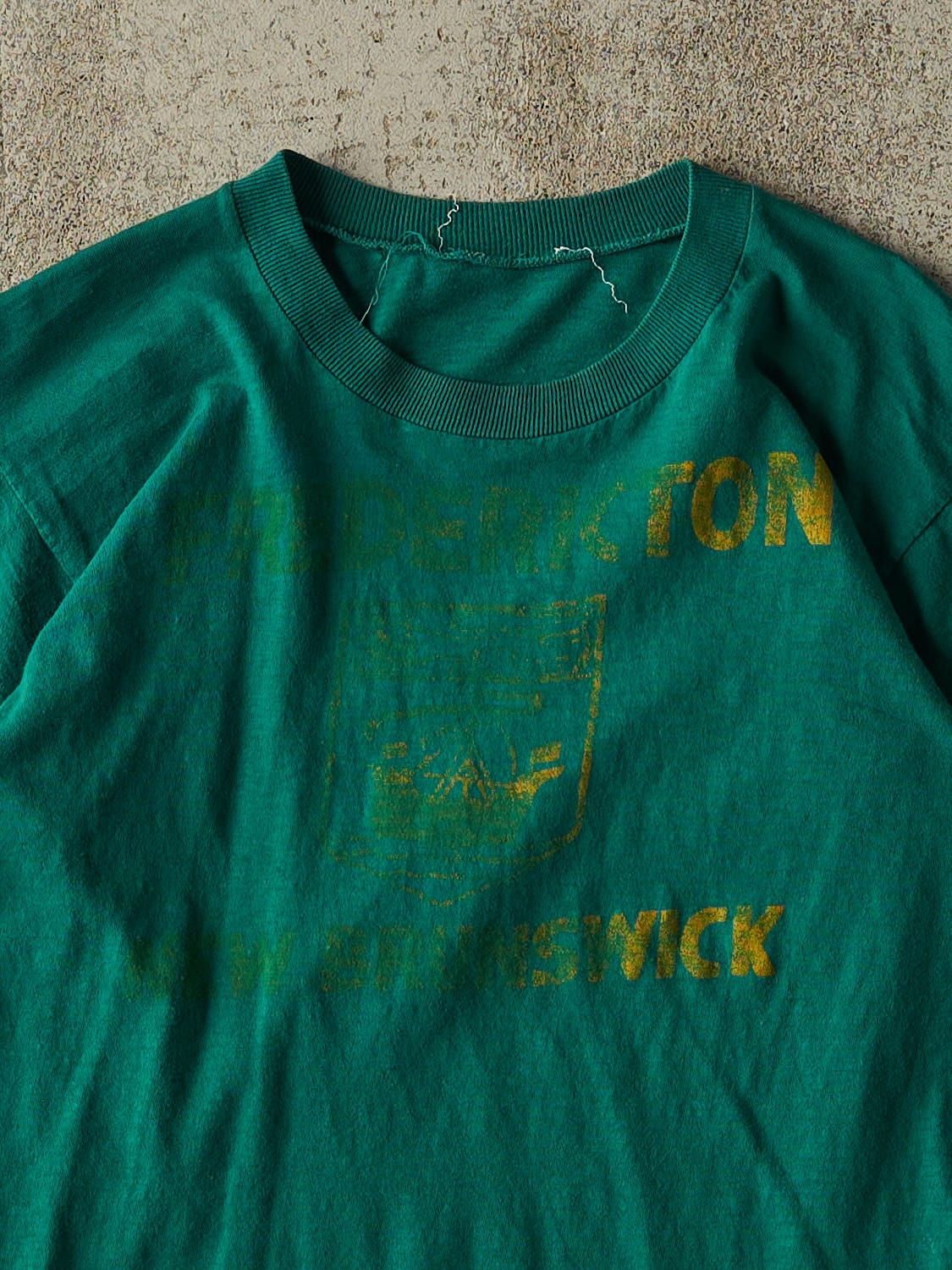 Vintage 80s Green Fredricton New Brunswick Baby Tee (XXS)