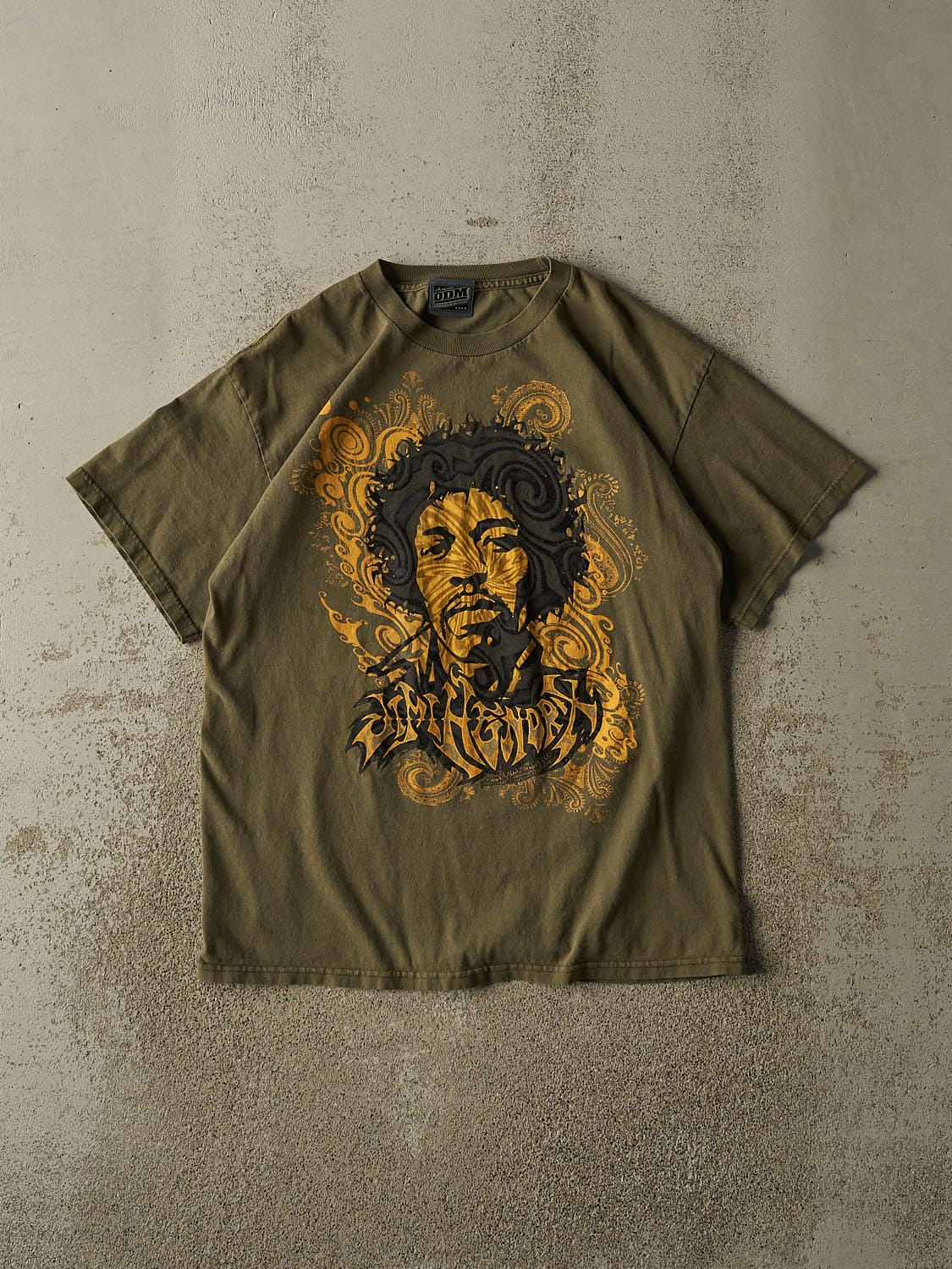 Vintage Y2K Washed Green Jimi Hendrix Tee (L/XL)
