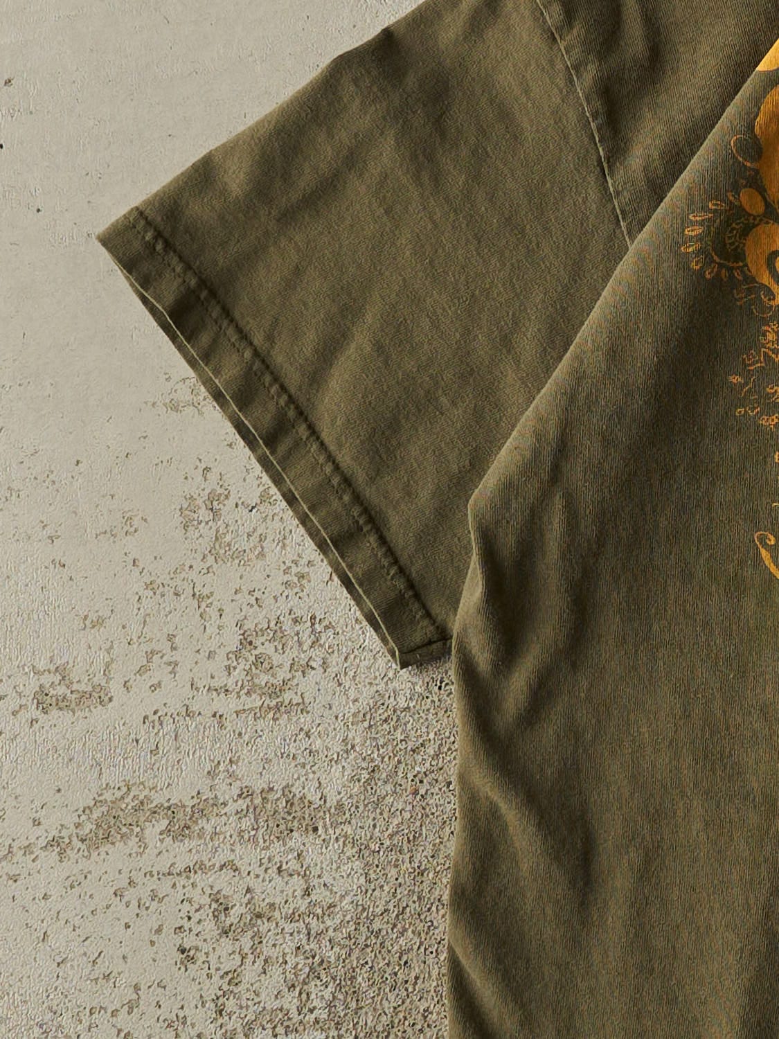 Vintage Y2K Washed Green Jimi Hendrix Tee (L/XL)
