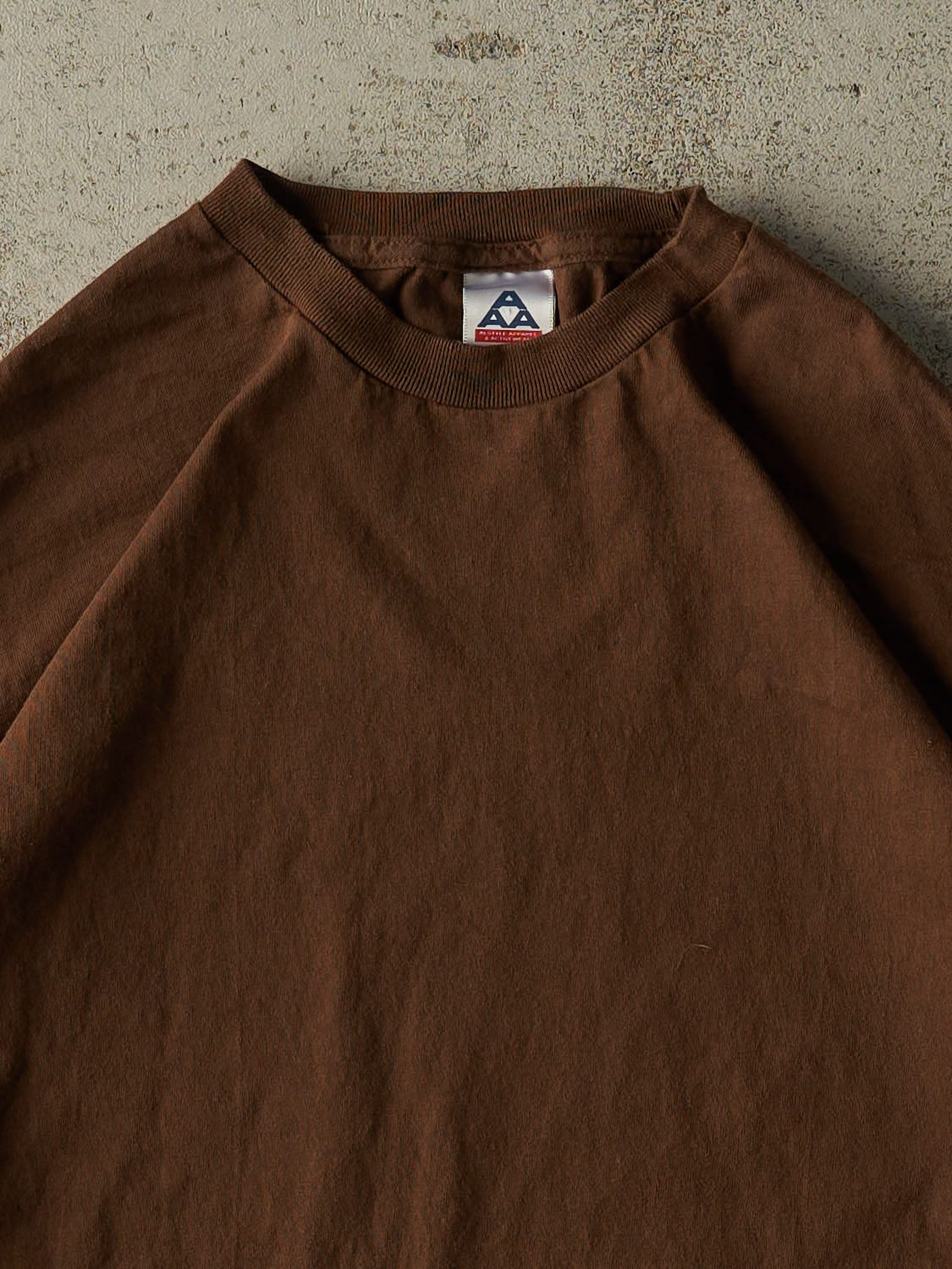 Vintage 90s Brown Blank Long Sleeve (XL)