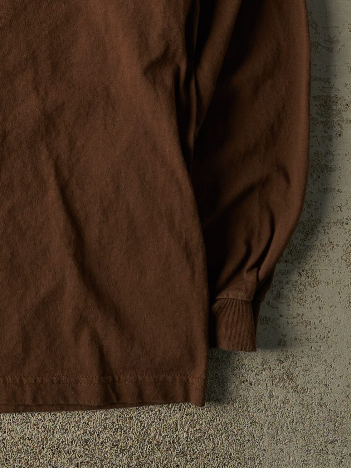 Vintage 90s Brown Blank Long Sleeve (XL)