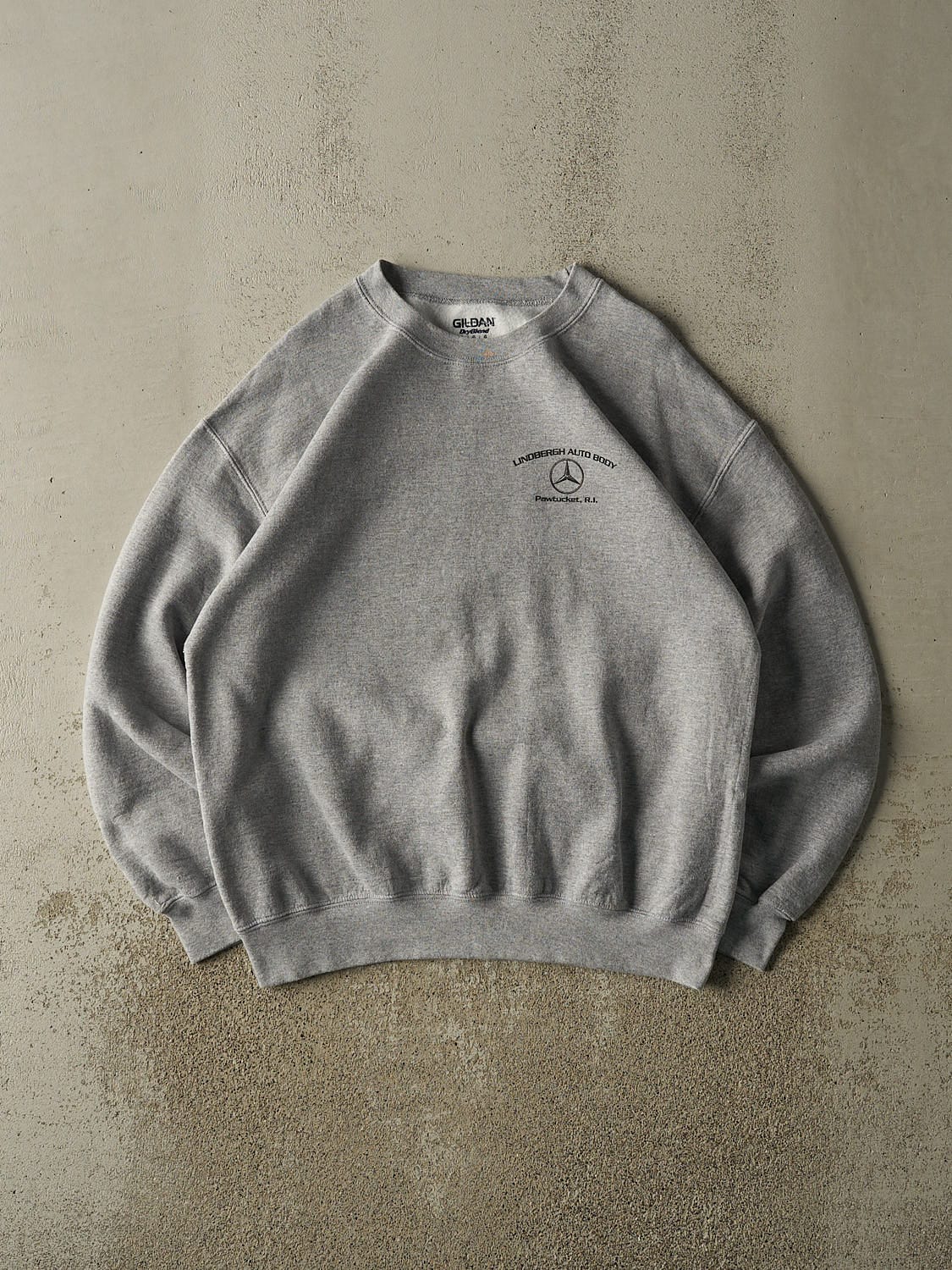 Vintage Y2K Heather Grey Mercedes Benz Lindburgh Autobody Crewneck (L)