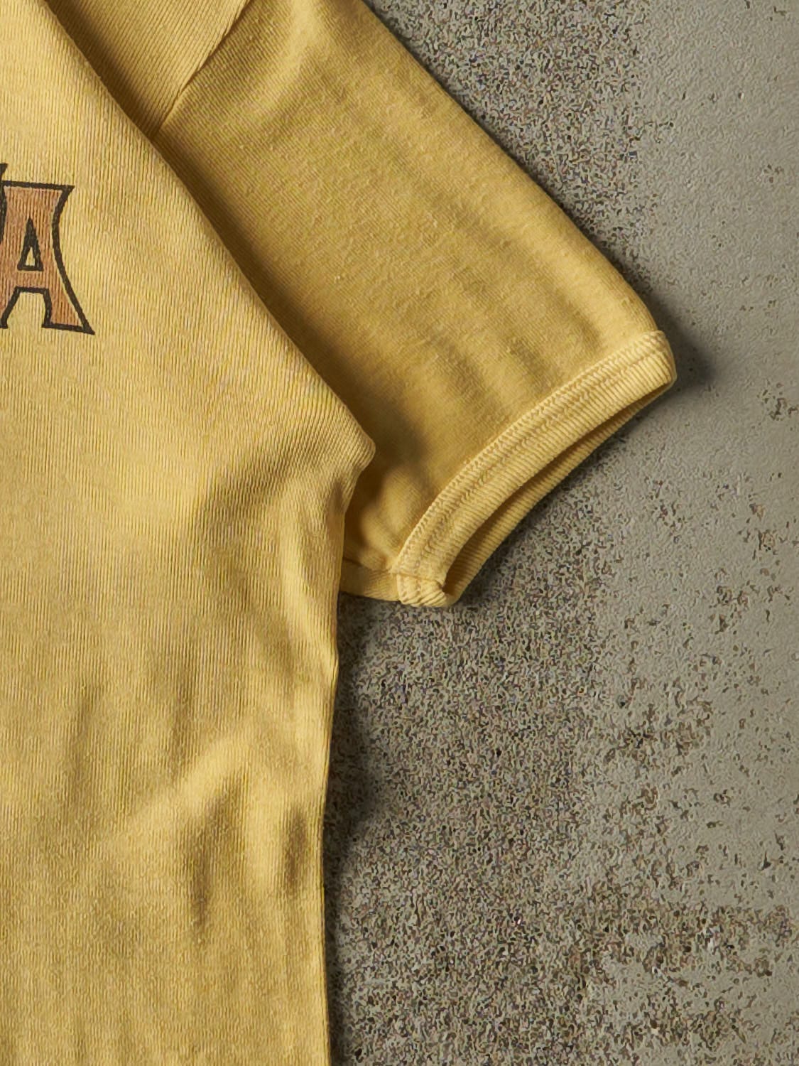 Vintage 80s Yellow New Smyrna Beach Baby Tee (XS/S)