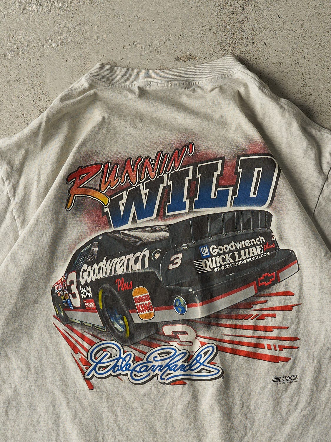 Vintage 90s Heather Grey Dale Earnhardt Nascar Racing Tee (XL)