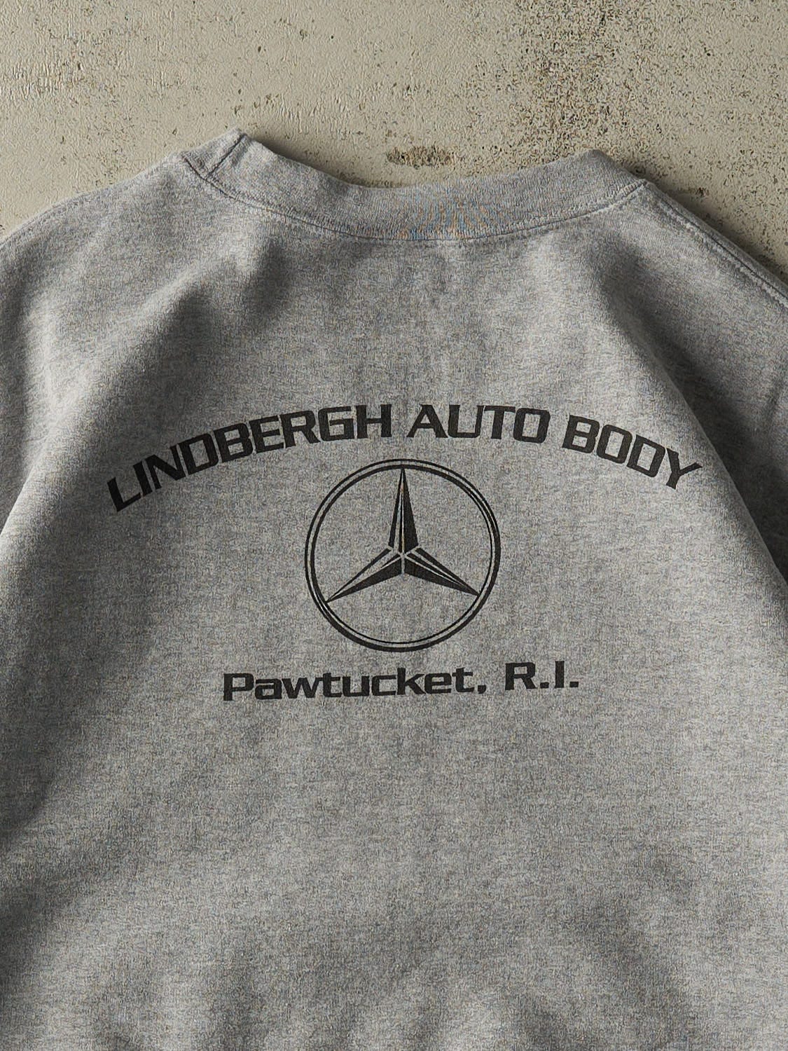 Vintage Y2K Heather Grey Mercedes Benz Lindburgh Autobody Crewneck (L)