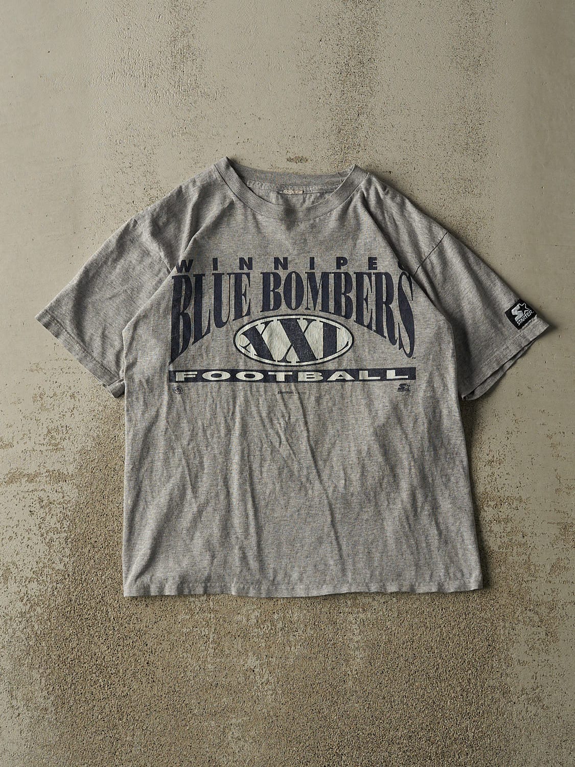 Vintage 95' Grey Starter Winnepeg Blue Bombers Tee (S/M)