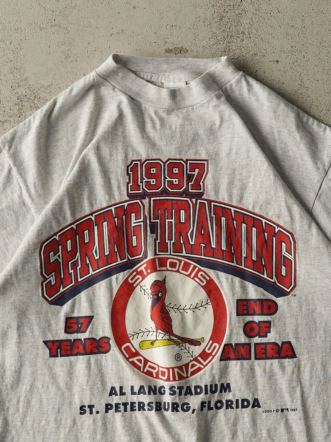 Vintage 97' Heather Grey St Louis Cardinals Spring Training Tee (M/L)