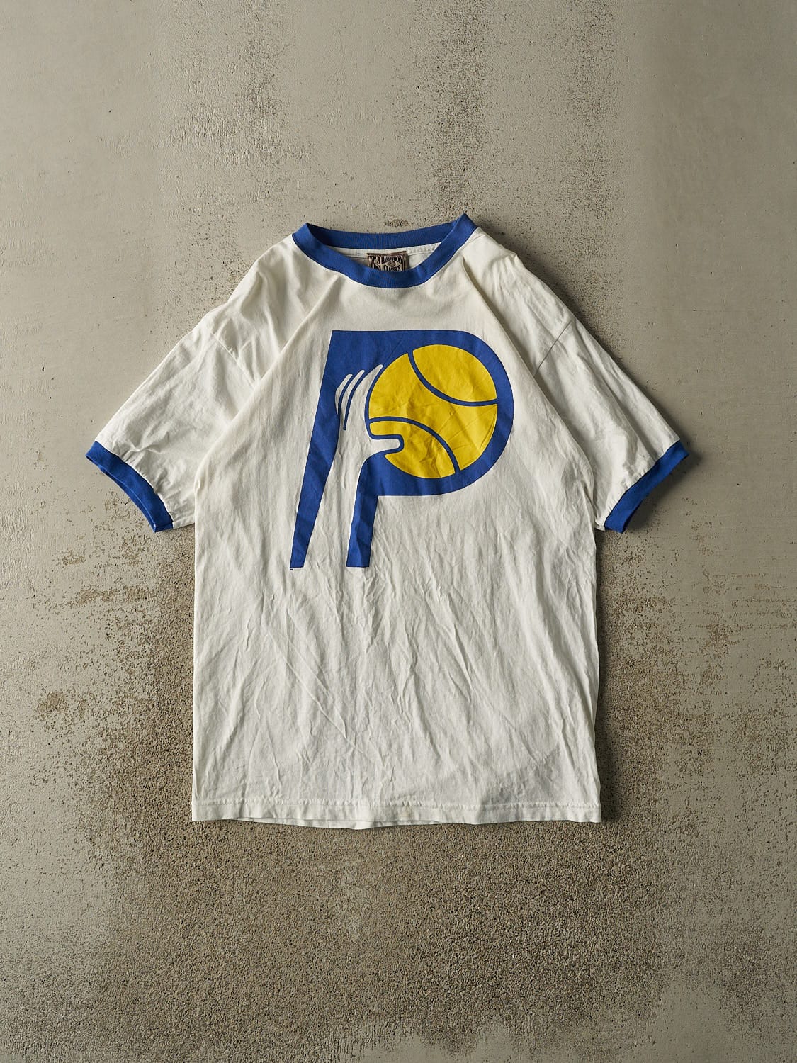 Vintage 90s White Indiana Pacers Ringer Tee (XL)