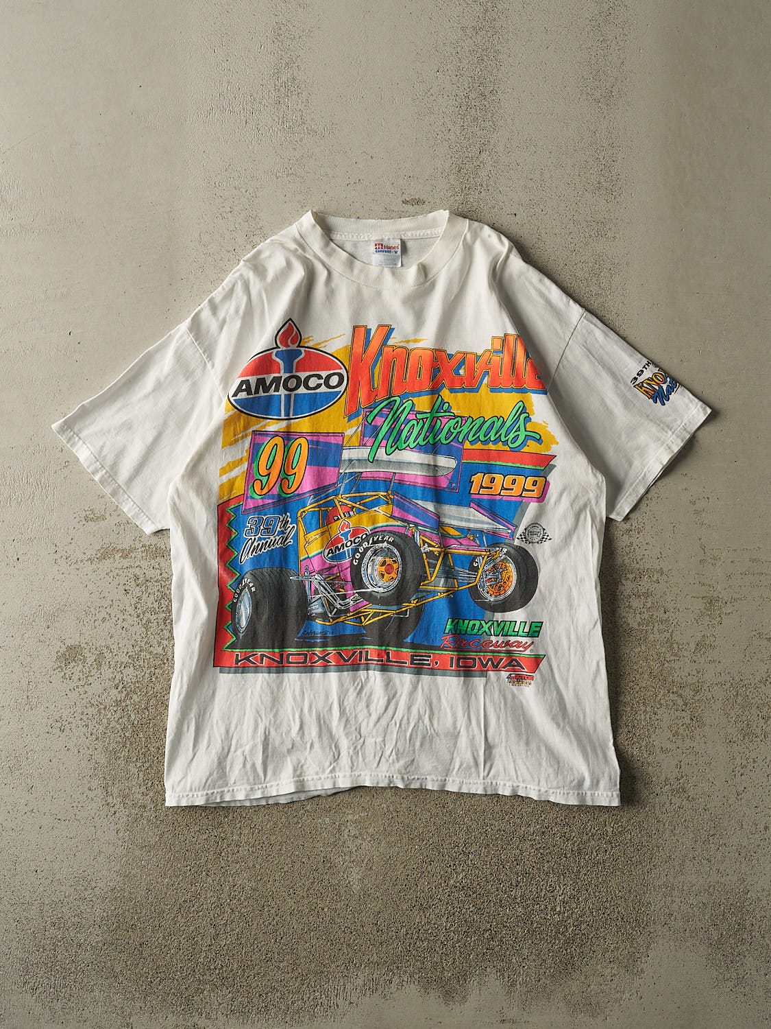 Vintage 99' White Knoxville Nationals Racing Tee (XL/XXL)