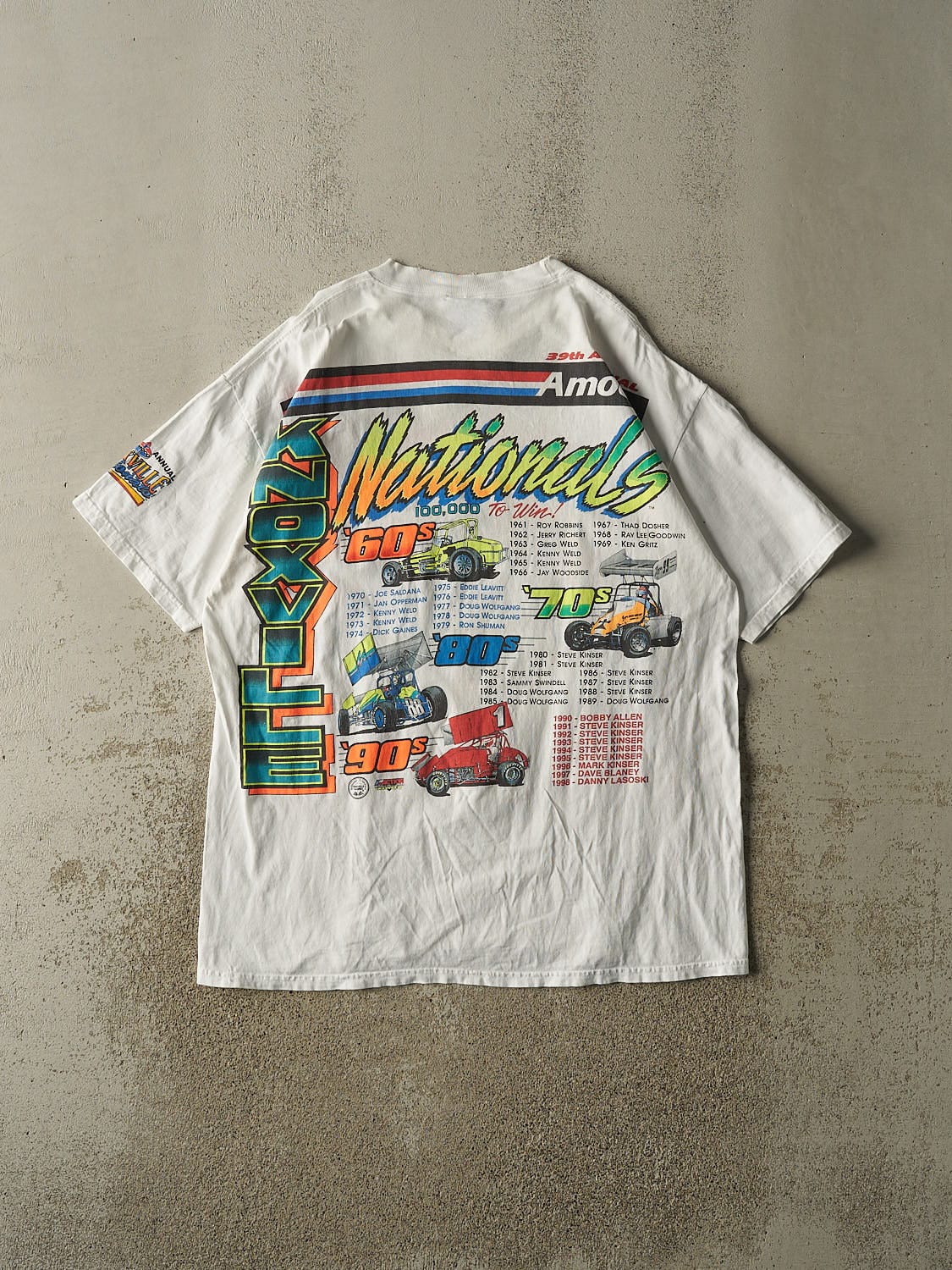 Vintage 99' White Knoxville Nationals Racing Tee (XL/XXL)