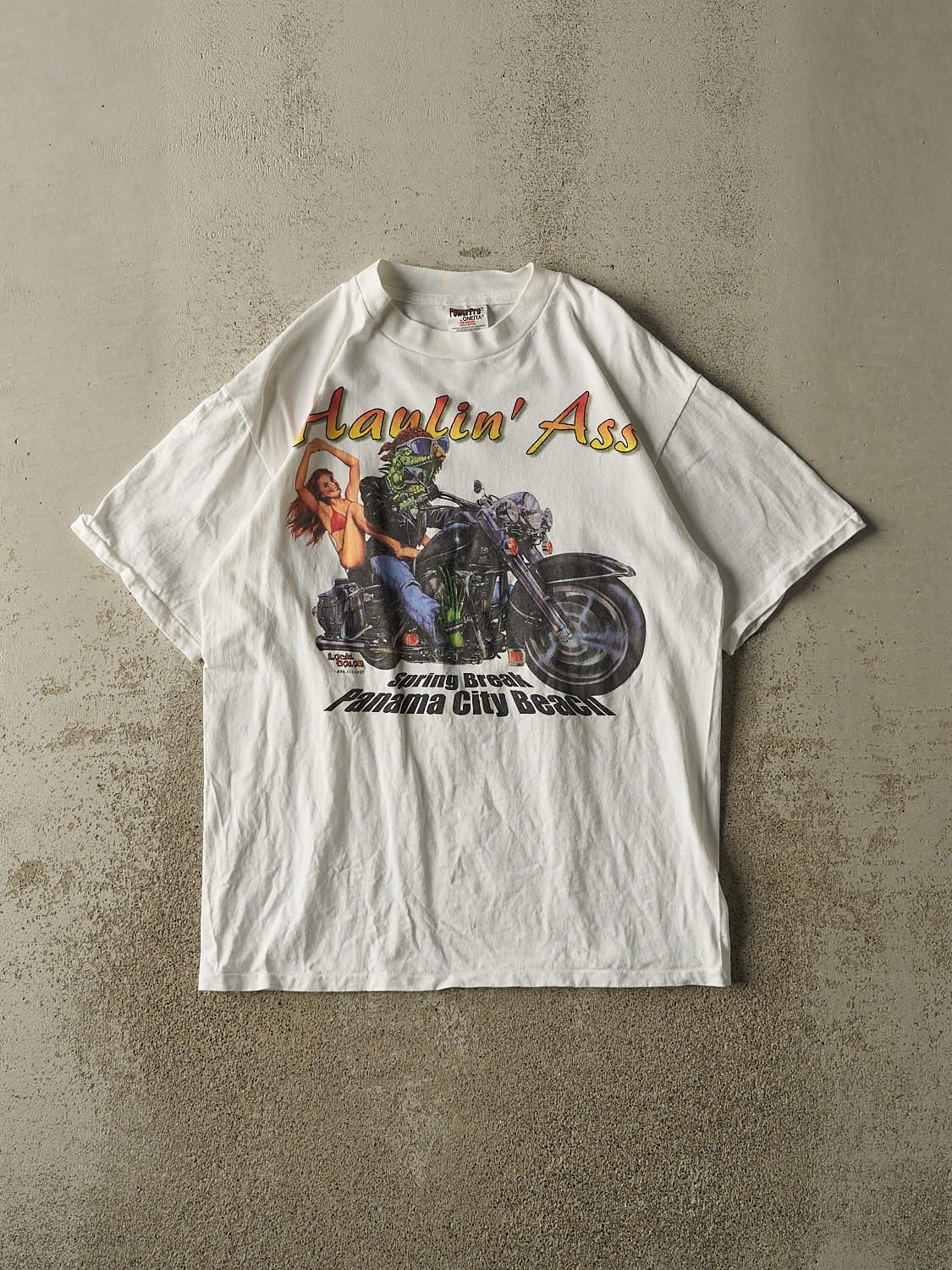 Vintage 90s White Spring Break Panama City Beach Tee (M/L)