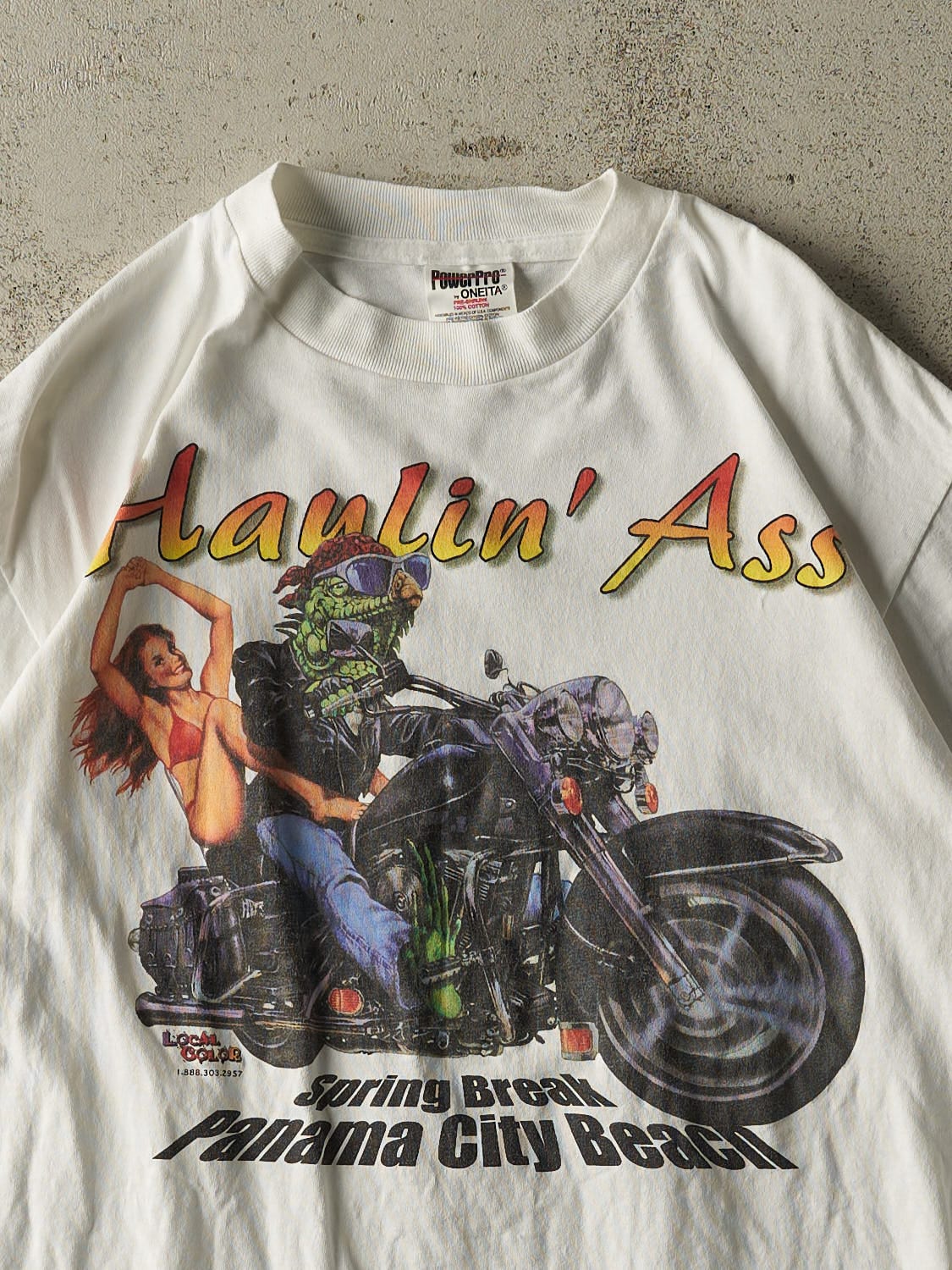 Vintage 90s White Spring Break Panama City Beach Tee (M/L)