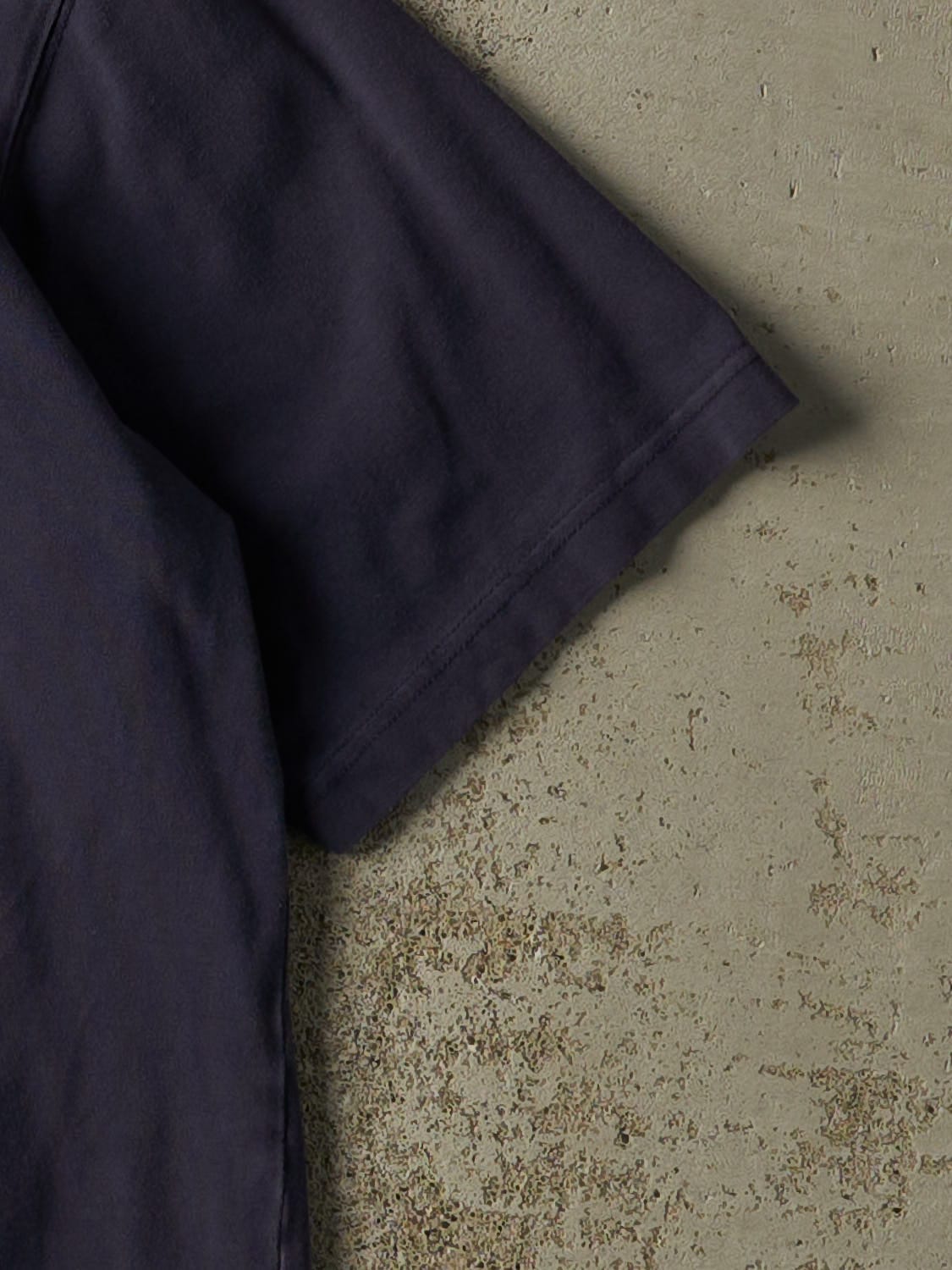 Vintage 90s Navy Blue Mercedes Benz Embroidered Tee (S/M)