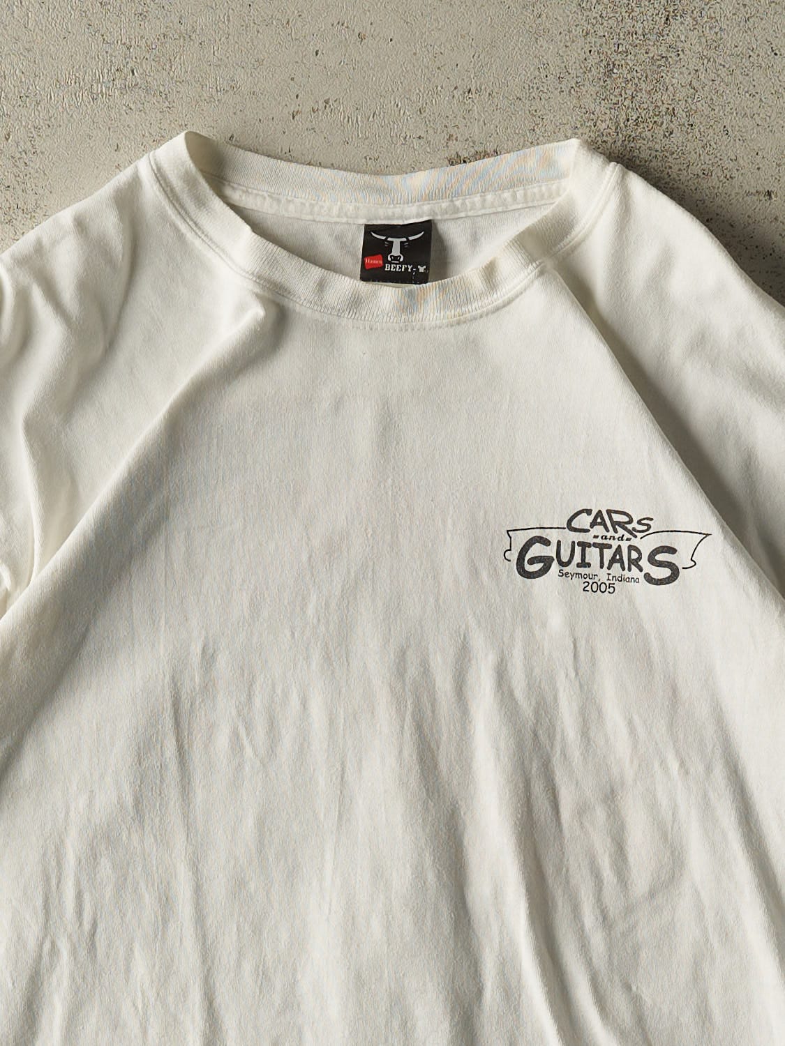Vintage 05' White Cars And Guitars Tee (M)