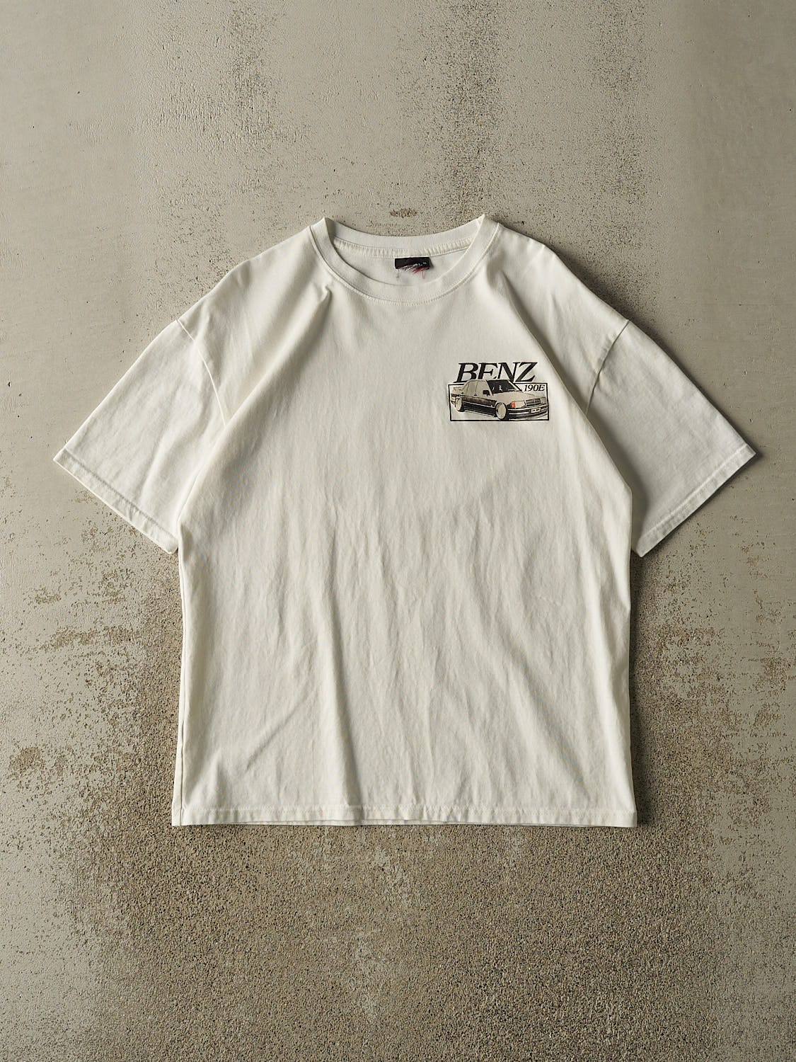 Vintage 90s White Mercedes Benz 190E Tee (M/L)