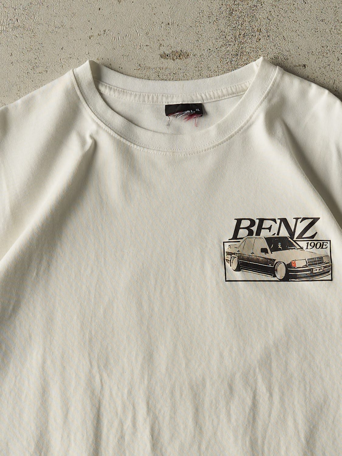 Vintage 90s White Mercedes Benz 190E Tee (M/L)