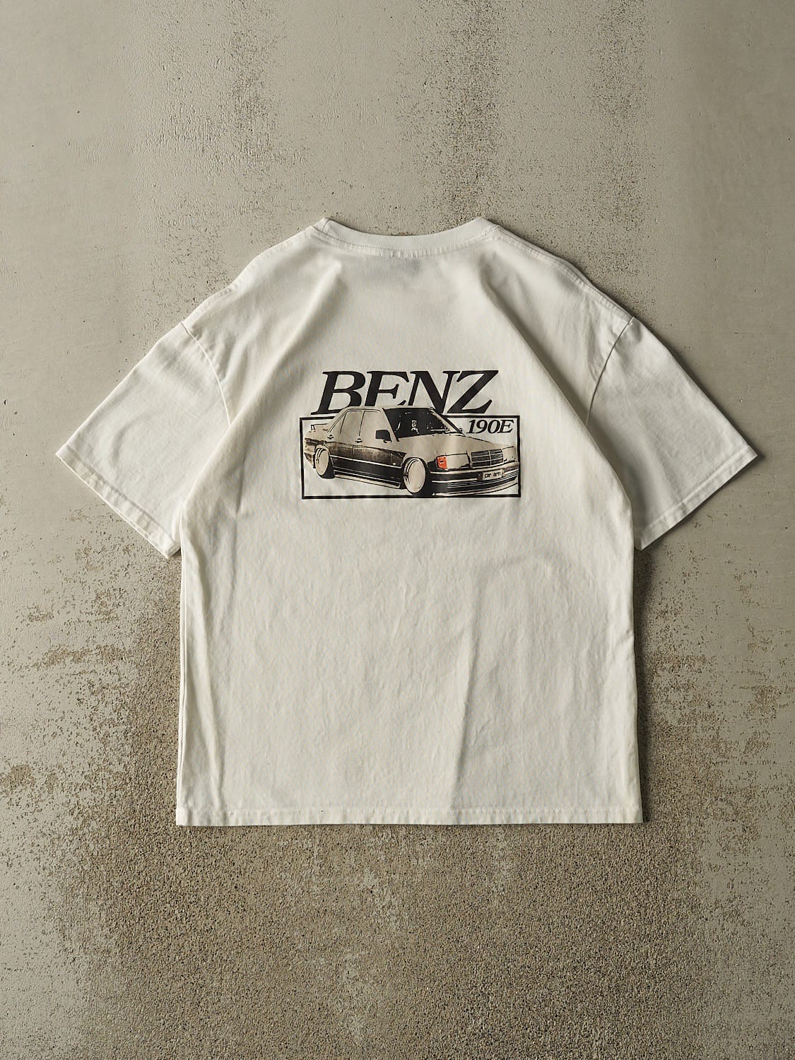 Vintage 90s White Mercedes Benz 190E Tee (M/L)