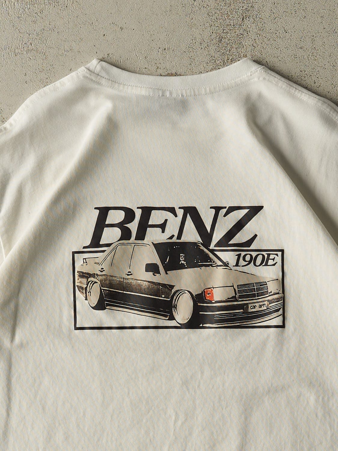 Vintage 90s White Mercedes Benz 190E Tee (M/L)