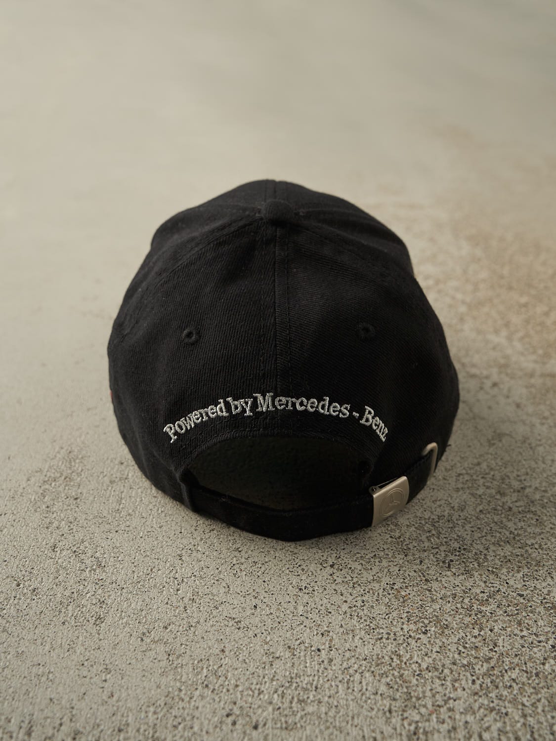 Vintage Y2K Black Mercedes Benz Embroidered Strapback Hat (O/S)